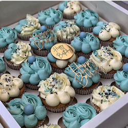 Украшение круглое «Happy Birthday» серебро, 50шт