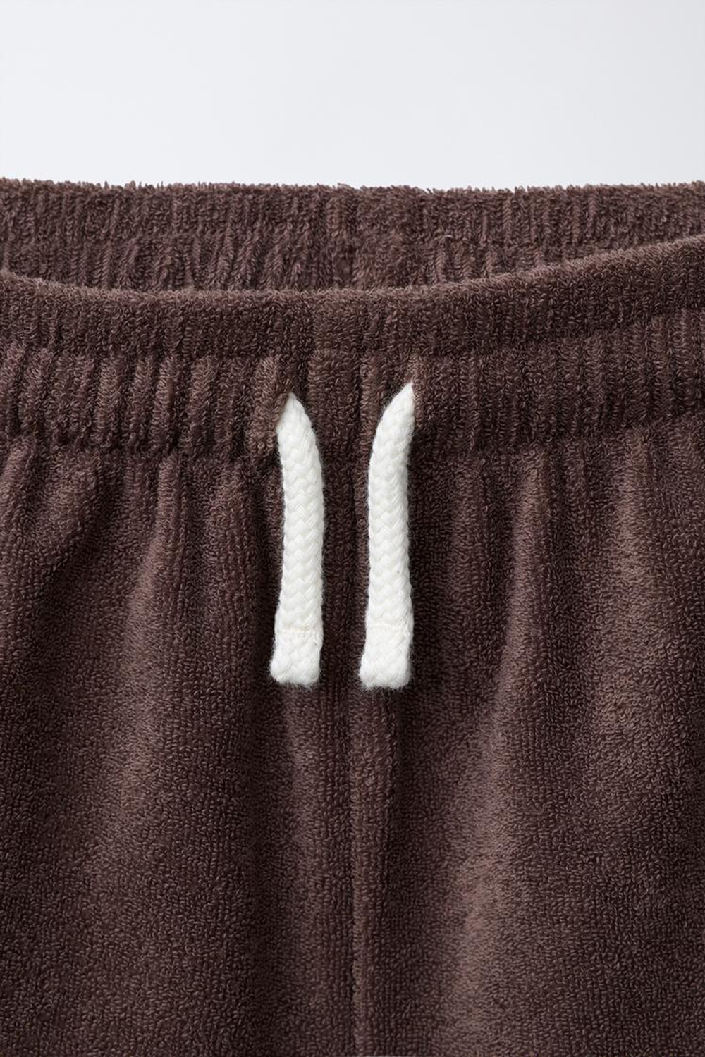 ZARA ШОРТЫ-БЕРМУДЫ ИЗ МАХРОВОЙ ТКАНИ, КОРИЧНЕВЫЙ