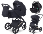 Детская коляска Rant Garda 3 в 1 с автокреслом Evomax Black Black