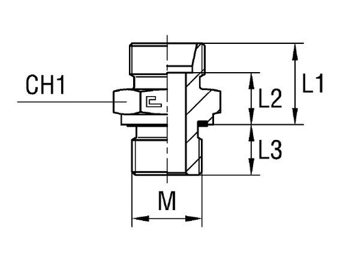 Штуцер FE DL22 22x1.5 (корпус)