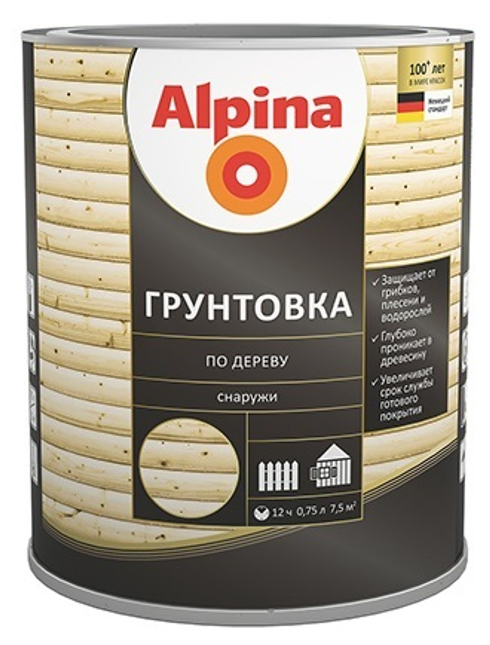 ALPINA  грунтовка для дерева 2,5 л