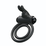 Вибрирующее кольцо Osmond с подхватом мошонки (Цвет: черный)
