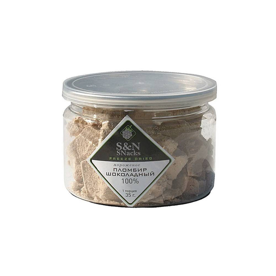 СУБЛИМИРОВАННОЕ МОРОЖЕНОЕ ПЛОМБИР ШОКОЛАДНЫЙ 35 ГРАММ