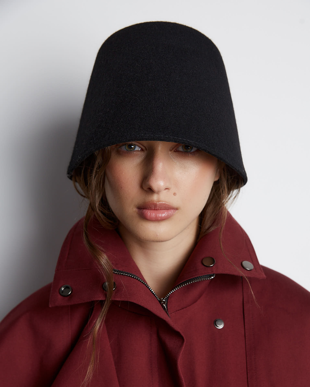 Панама из шерсти черный