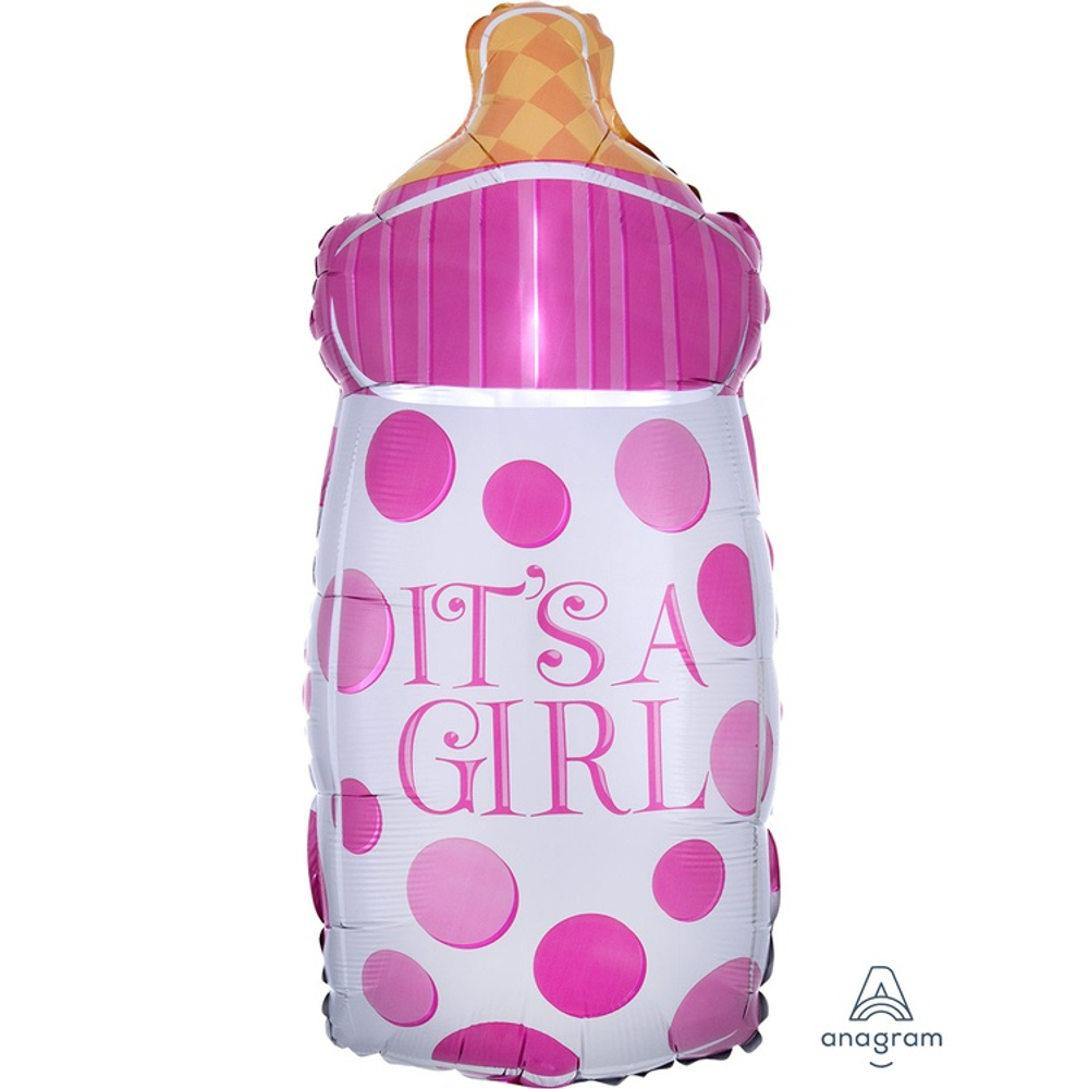 Шар Фольгированный Бутылочка IT'S A GIRL (Розовый)
