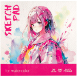 Скетчбук для акварели 20л. 200*200 "Аниме" (BG)
