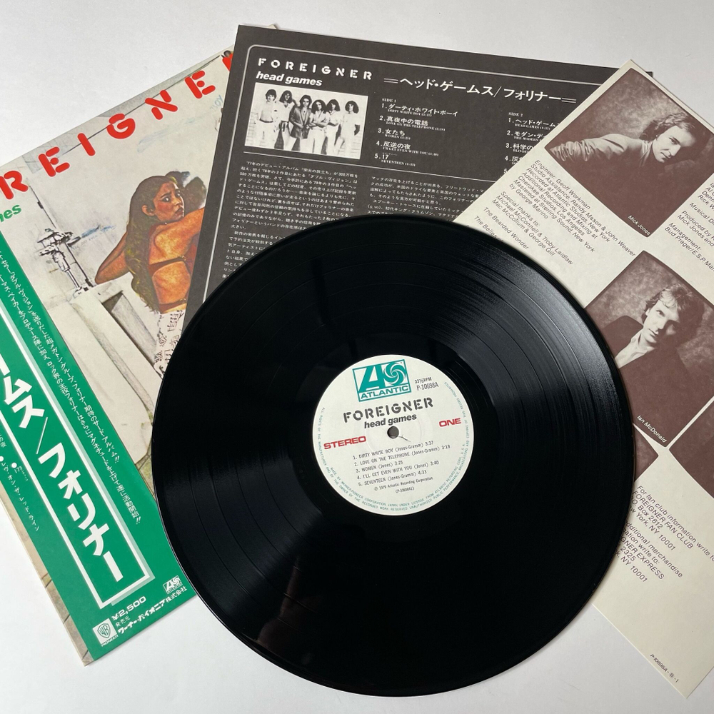 Винтажная виниловая пластинка LP Foreigner Head Games (Japan 1979) (Obi) Love On The Telephone