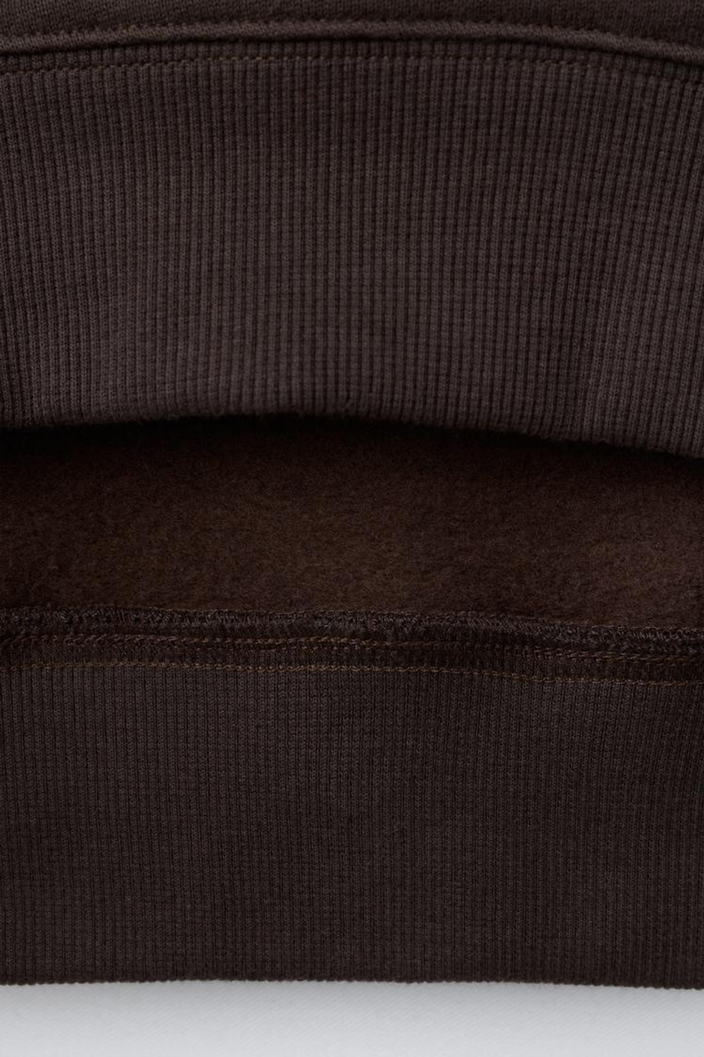 ZARA ТОЛСТОВКА С ВЫШИТОЙ НАДПИСЬЮ, КОРИЧНЕВЫЙ