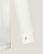 Блуза из обнимающего шелка в жемчужном