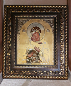 Владимирская икона Божией Матери малая 19×17см