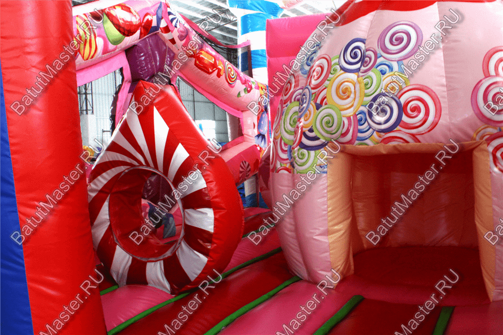 Коммерческий надувной батут "Конфета" 5*5*4.5 м