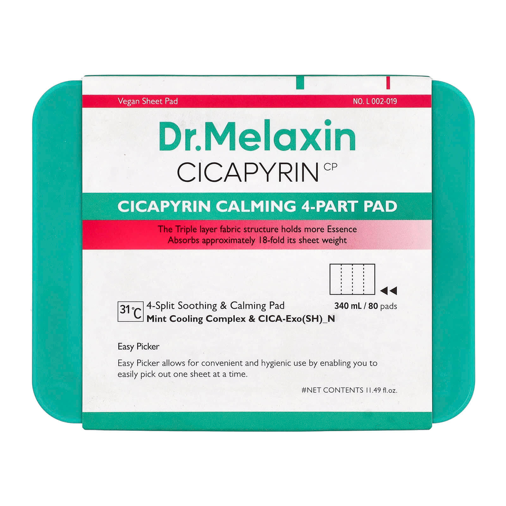 Dr.Melaxin, Cicapyrin Calming Pad, 4 части, 80 тампонов
