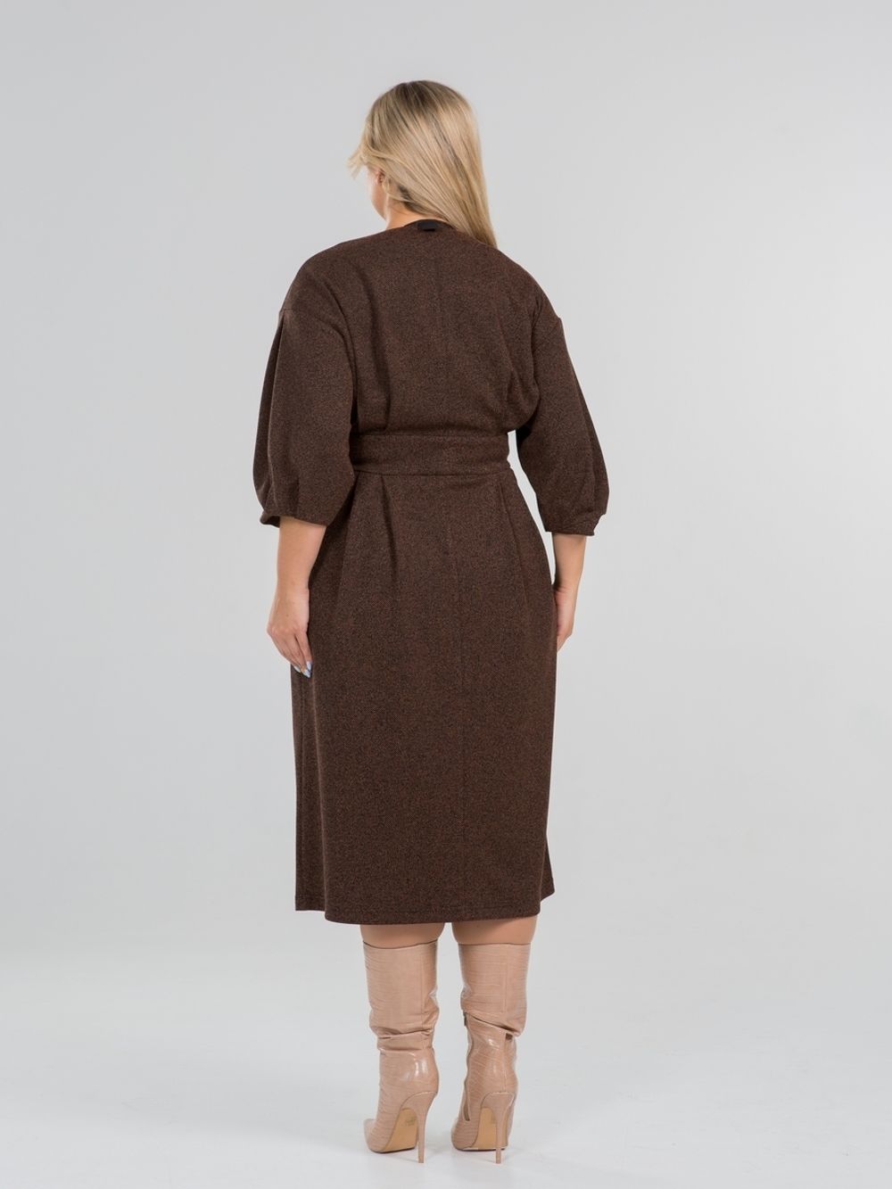 Платье 1360 черно-коричневый Novita (Акция)