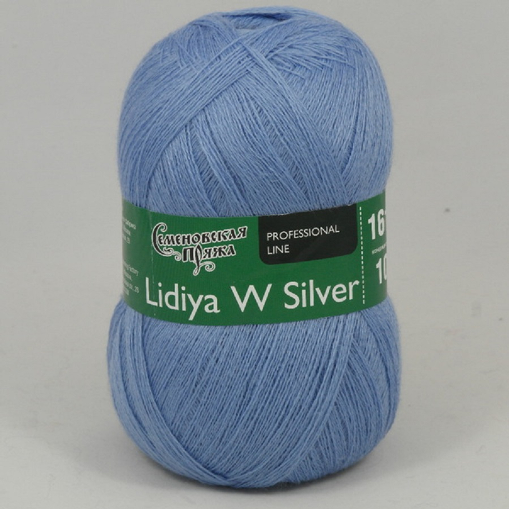 Семеновская Пряжа "Лидия Silver ЧШ" 100% имп. меринос 1613м/100гр