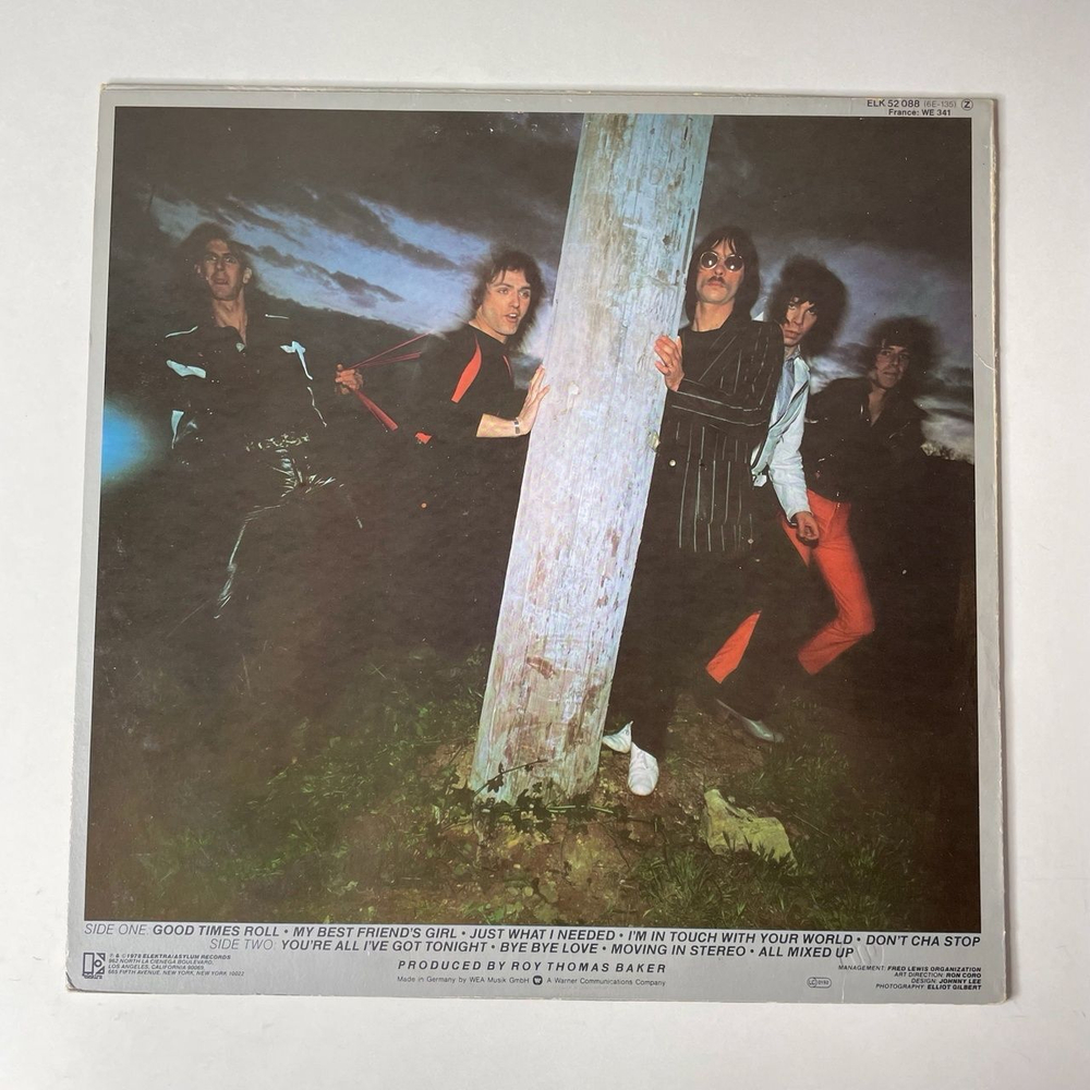 Винтажная виниловая пластинка LP The Cars (Germany 1978) Good Times Roll