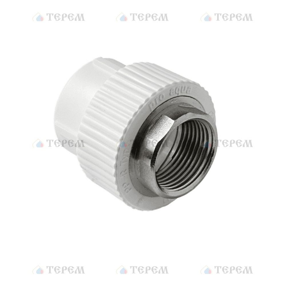 Pro Aqua PA22522P Pro Aqua d= 50-1.1/2 PP-R Муфта комбинированная под ключ ВР Белая