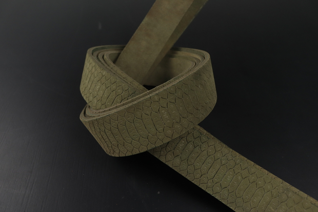 Ременная заготовка Шелк Зеленая + Плита Королевская кобра