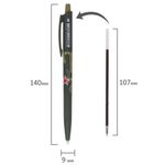 Ручка шариковая автоматическая BRUNO VISCONTI "HappyClick", "Милитари", СИНЯЯ, узел 0,5 мм, линия письма 0,3 мм, 20-0241/03