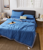 Комплект постельного белья Однотонный Сатин с Одеялом FB013