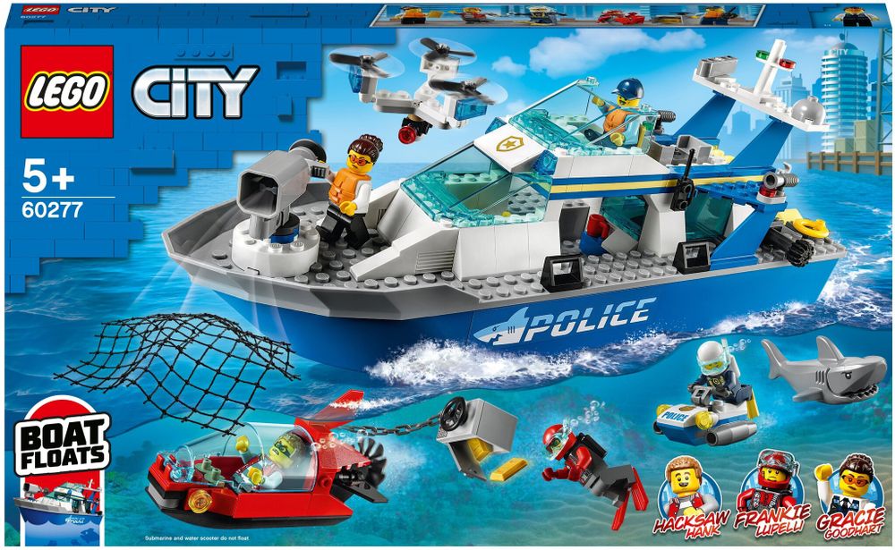 Конструктор LEGO City Police 60277 Катер полицейского патруля