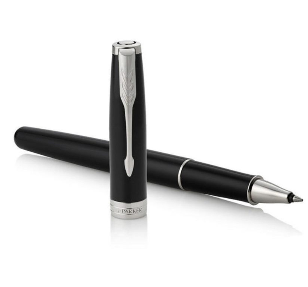Ручка-роллер Parker Sonnet T539, цвет: Laque Black СT,  стержень: F, цвет чернил: black, в подарочной упаковке