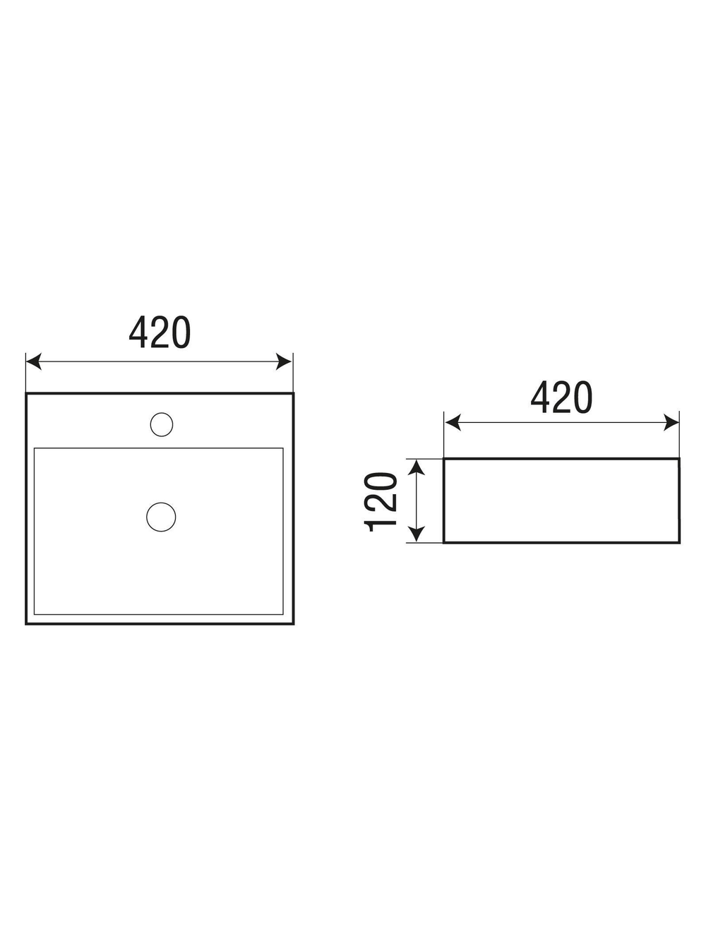 Раковина накладная (матовая белая) WeltWasser WW  ELBACH 2177 MW 420х420х120