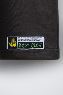 ZARA X BODY GLOVE ® ФУТБОЛКА ИЗ ТКАНИ В РУБЧИК, АНТРАЦИТОВО-СЕРЫЙ