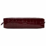 Пенал-косметичка BRAUBERG крокодиловая кожа 20х6х4 см "Ultra maroon" (3 штуки в упаковке)
