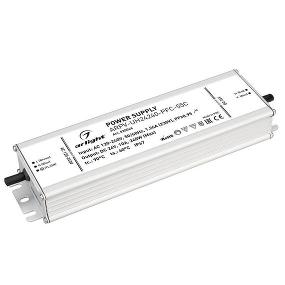 Блок питания Arlight ARPV-UH24240-PFC-55C 24V 240W IP67 10A 025046