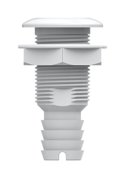 Разъем водосброса с обратным клапаном под шланг 19 мм, белый