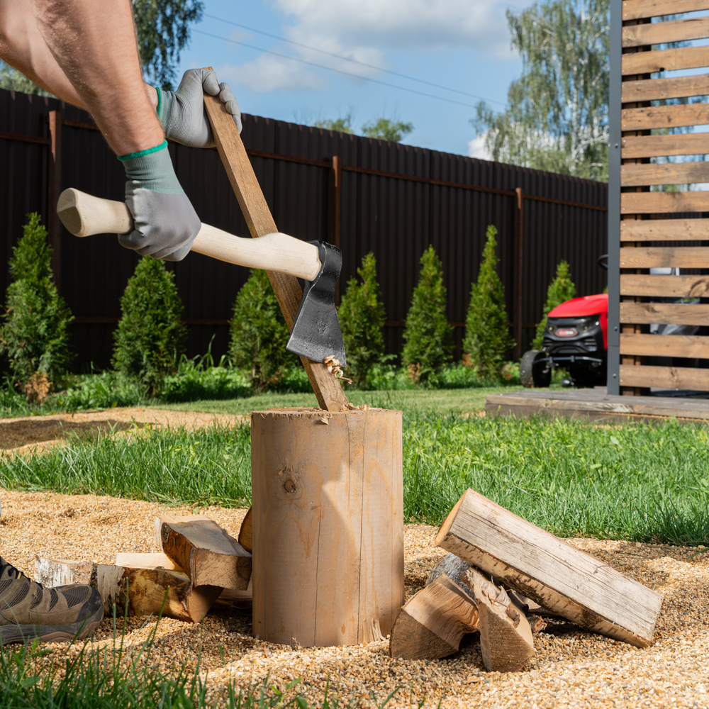 Топор кованный, в сборе, 890/1200 г, деревянное топорище, 500 мм, АО,