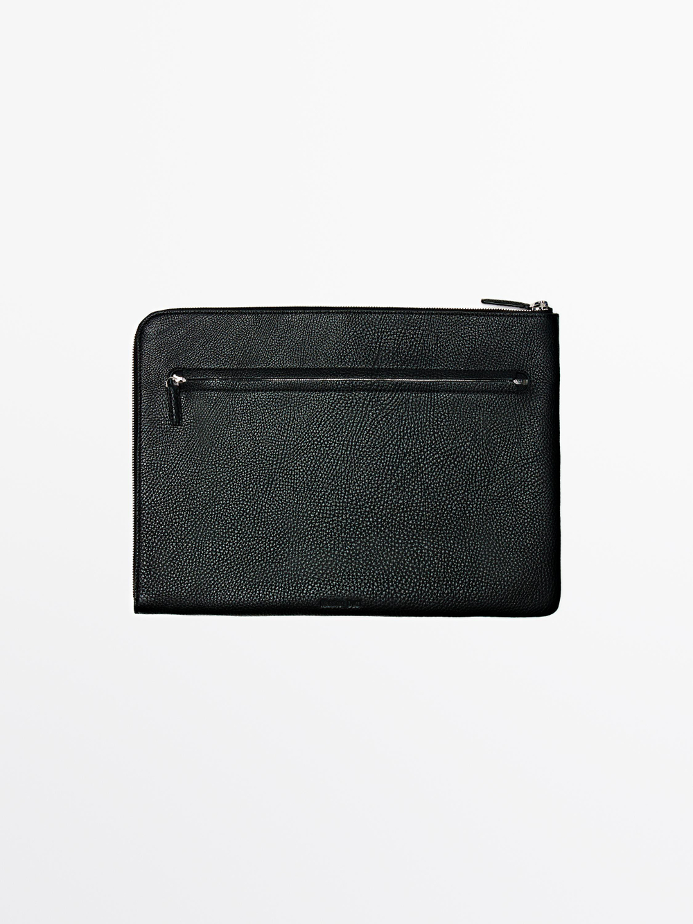 Massimo Dutti Сумка-клатч из кожи наппа, черный