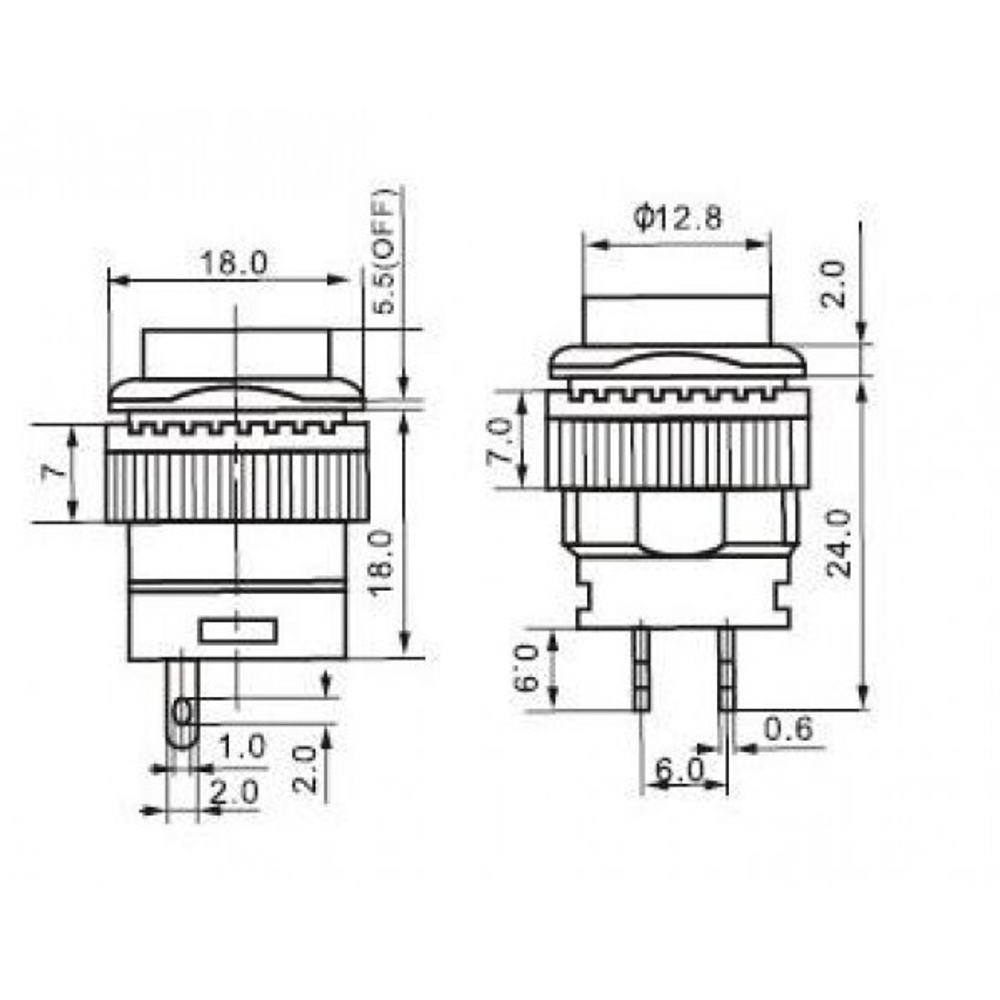 Кнопка R16-503AD-R