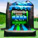 Коммерческая надувная полоса препятствий «Кибер», 18×3×4 м