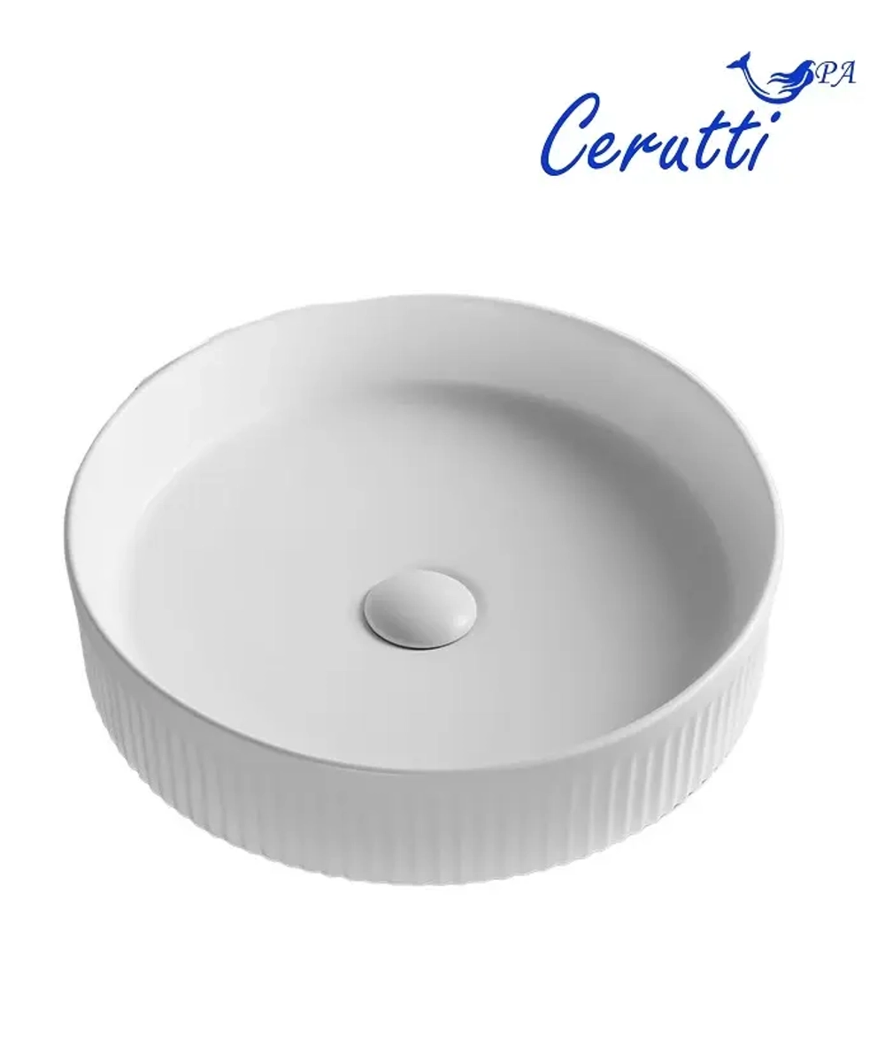 Раковина CR8010 накладная, белая, круглая 405х405х100 Ceruttispa