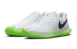 Мужские кроссовки теннисные Nike Zoom Vapor Cage 4 Rafa - white/black/action green/lemon twist