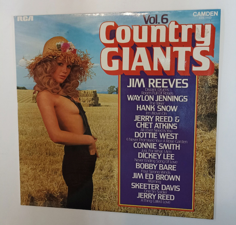 Винтажная виниловая пластинка LP Сборник Country Giants Vol. 6 (UK 1974)