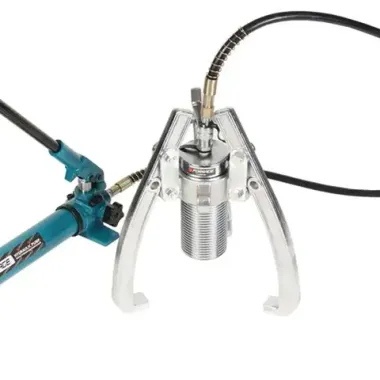 Съемник двух-трехлапый переставной гидравлический 50т(Ø захвата:200-500мм,мах. глубина захвата-250мм,ход штока-60мм) с выносным насосом Forsage F-6590850H