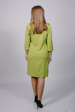 Платье прямое 1390Аа, оливковый #184Ола051390Аа