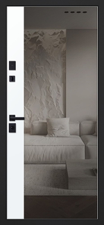 Стальная дверь "Plata" с зеркалом