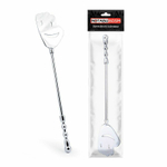 Серебристый металлический стек с ладонью-смайликом - 43 см. (Цвет: серебристый)