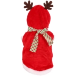 Кофта плюшевая с капюшеном для собак мелких пород «Олень Рудольф», размер S (35*25см)