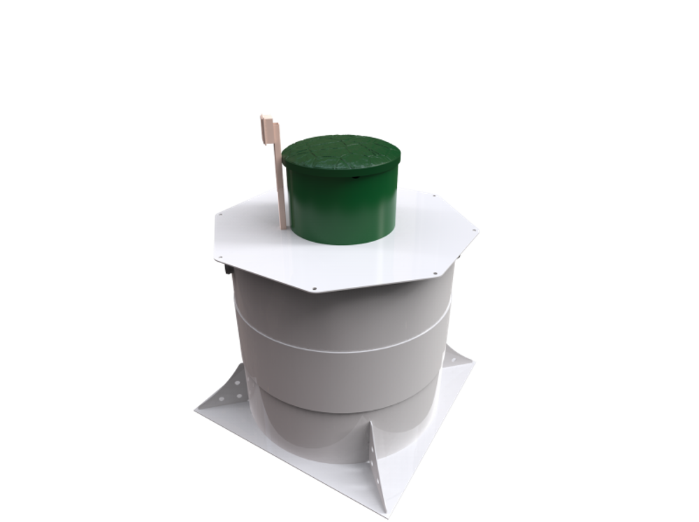 Станция биологической очистки Коло Веси Kolo Vesi 10/ 2000 л. в сутки / до 11 чел. / самотечный сброс (1750x1750x2081см;185кг;) - арт.560165