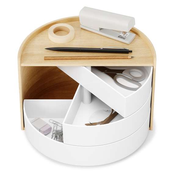 Шкатулка для украшений Moona белая-дерево