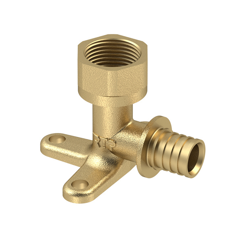 Водорозетка аксиальная, латунь, внутренняя резьба,20х1/2", желтый, RTP (170/10)