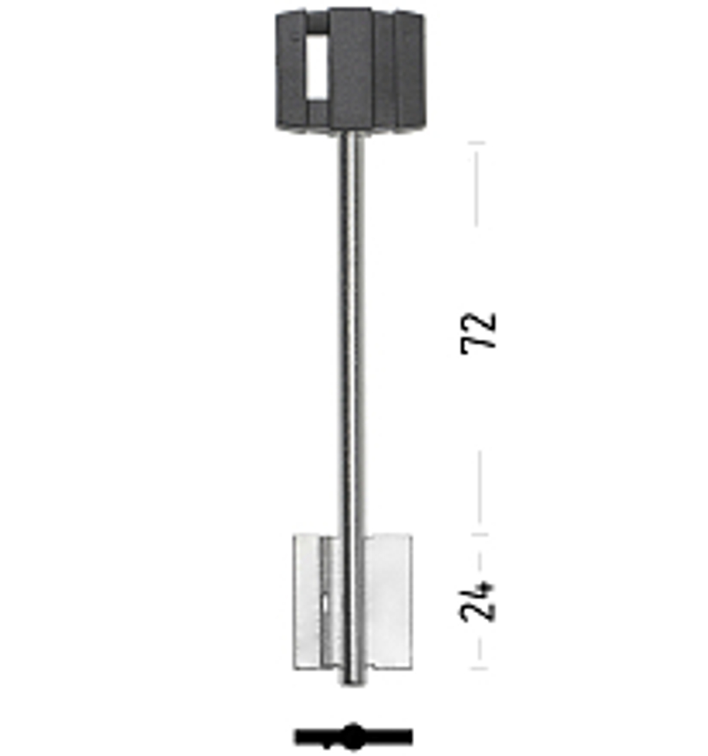 Заготовка сувальдного ключа 13301 BRD10DP