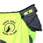 Комбинезон зимний для собаки White Wolf вырез на девочку лимонно-серый с принтом