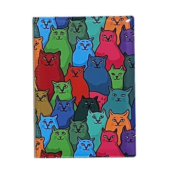 Обложка для транспортной карты "Найди спящего кота" увеличенная