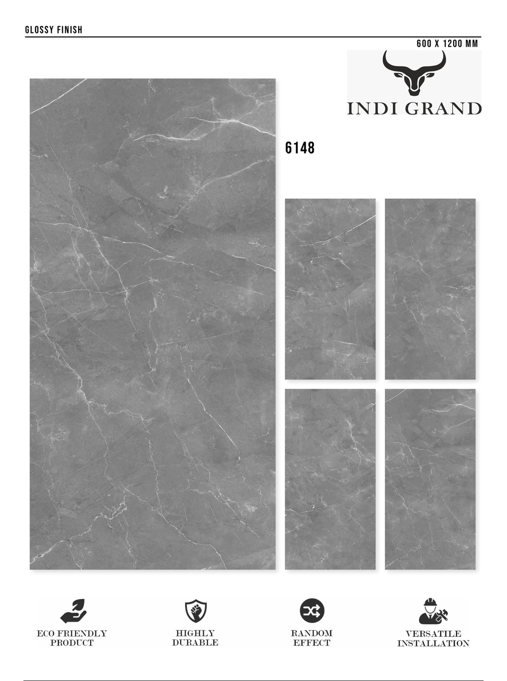 Керамогранит glossy №2 60х120, 6148