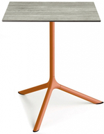 Стол ламинированный обеденный складной Scab Design Tripe Maxi Folding, терракотовый, состаренный серый дуб